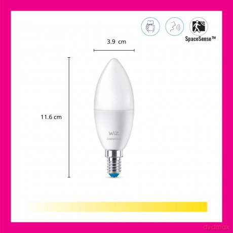 WiZ - C37 Candle E14 Colour and Tunable White - Smart Home