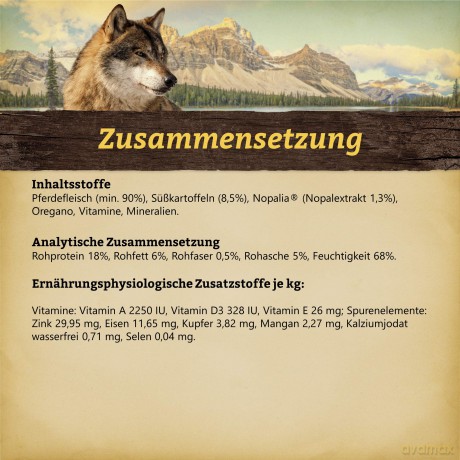 Wolfsblut - Wide plain - horse - wet food 395 gr.