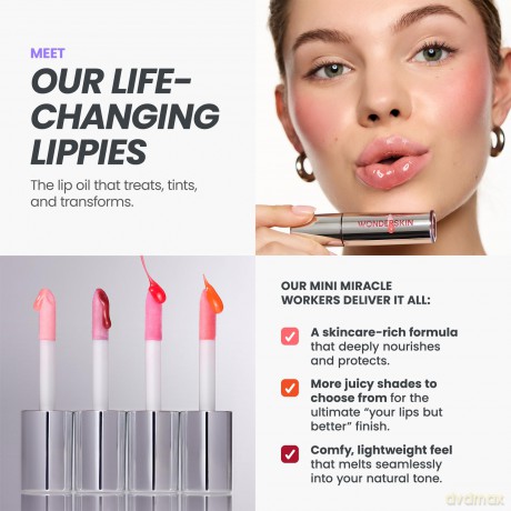Wonderskin - Lip Rehab Serum Oil - Amour - 3.57