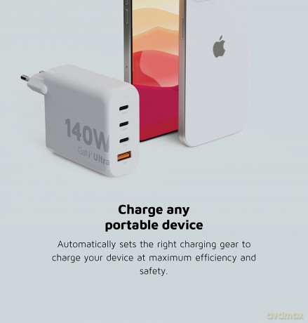Xtorm - 140W GaN2 Ultra Home Charger 3xUSB-C/USB-A White