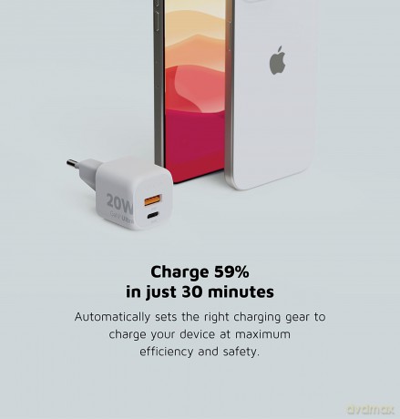 Xtorm - 20W GaN2 Ultra Home Charger USB-C PD/USB-A White