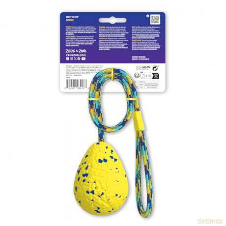 Zeus Nitro - Weighted Slinger with Rope - Vibrant Yellow and Blue - 9.2cm