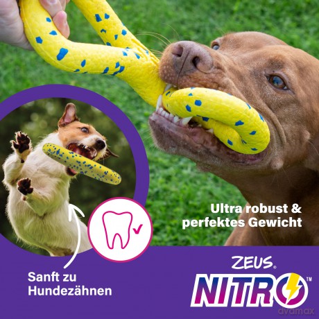 Zeus Nitro - Weighted Slinger with Rope - Vibrant Yellow and Blue - 9.2cm
