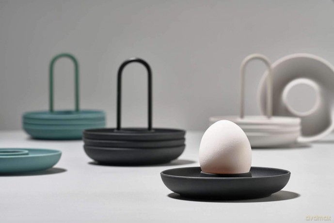 Zone Denmark - Singles Egg Cups With Holder - Warm Grey (332023)