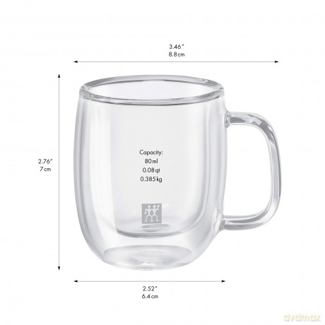 Zwilling - Sorrento Plus Espresso Glass 80 ml - Set of 2