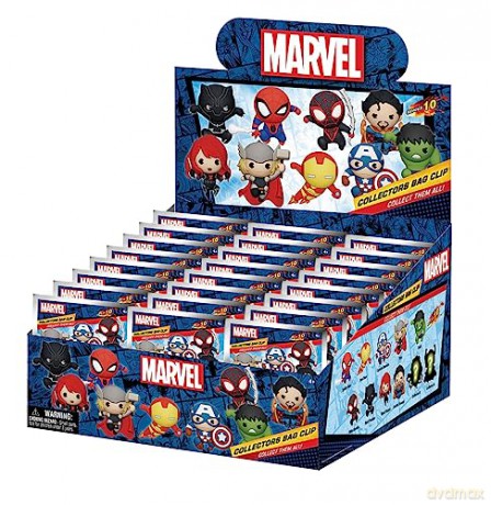 Keychain CDU of 24 Marvel Classic 3d