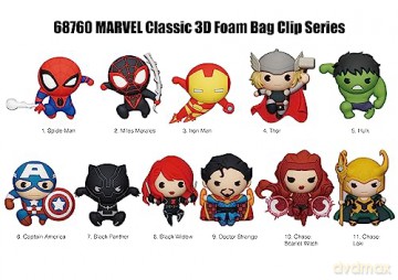 Keychain CDU of 24 Marvel Classic 3d