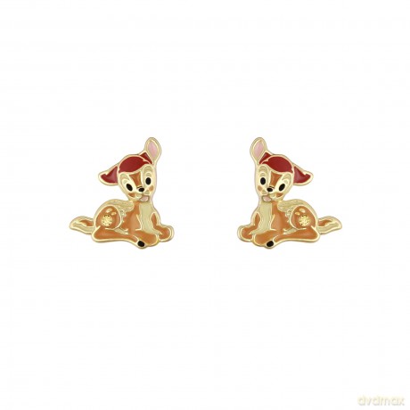 Peers Handy - Brass Enamel Fill Bambi Earrings /Jewellery