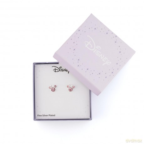 Peers Hardy - Brass Slv Plt Pink Crystal Minnie Stud Earring /Jewellery