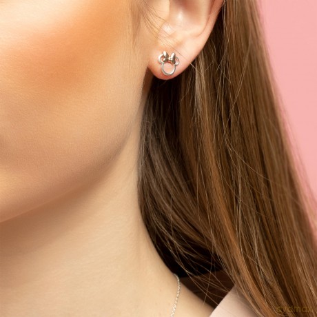 Peers Hardy - Brass Tt Cut-Out Minnie Stud Earring /Jewellery