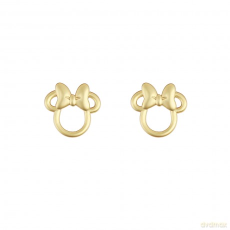 Peers Hardy - Brass Yg Plt Minnie Mouse Bow Earrings /Jewellery