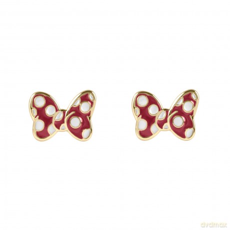 Peers Hardy - Disney Minnie Mouse Red Polka Dot Bow Earrings /Jewellery
