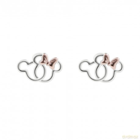Peers Hardy - Disney Minnie Mouse Silver Double Layered Two Tone Earrings /Jewellery