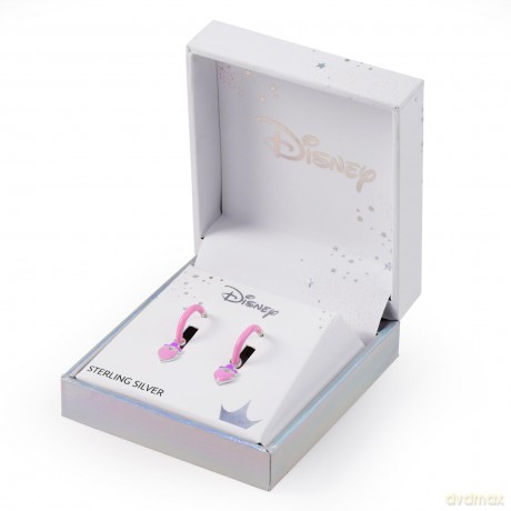 Peers Hardy - Sterling Silver 925 Disney Princess Enamel Fill Love Heart Huggie Earrings /Jewellery