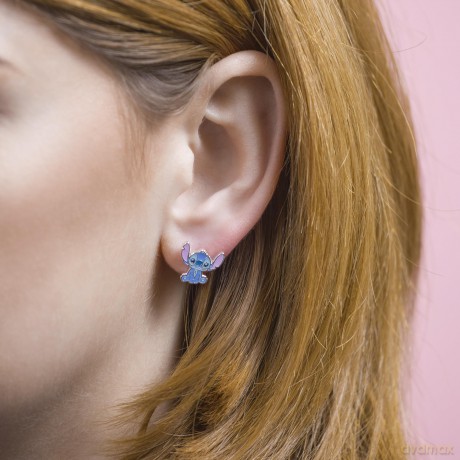 Peers Hardy - Stitch Brass Plated Enamel Earrings /Jewellery