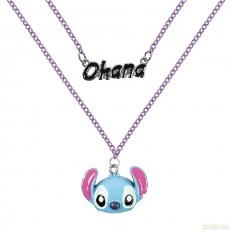 Peers Hardy - Stitch Ohana Layered Necklace-16 ,18 +3 Ext./Imitation Rhodium Plt /Jewellery
