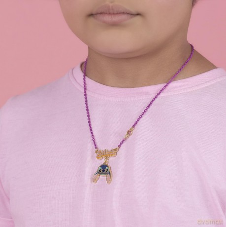 Peers Hardy - Stitch Pink, Purple And Blue Enamel Costume 16" Neckalce /Jewellery