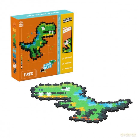 Plus-Plus: Puzzle by Number - 250pc T-Rex NEW JUNE 25 /Puzzle