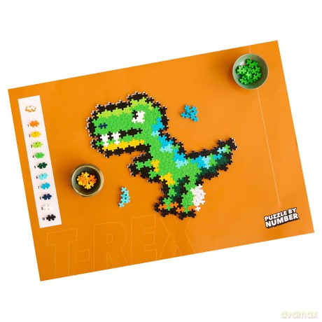 Plus-Plus: Puzzle by Number - 250pc T-Rex NEW JUNE 25 /Puzzle