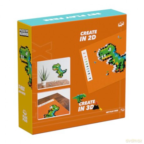 Plus-Plus: Puzzle by Number - 250pc T-Rex NEW JUNE 25 /Puzzle