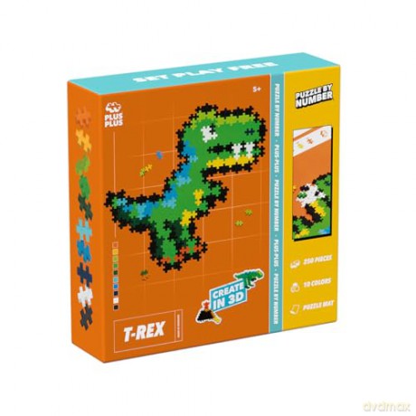 Plus-Plus: Puzzle by Number - 250pc T-Rex NEW JUNE 25 /Puzzle