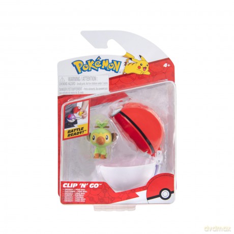 Pokemon - Clip 'n' Go - Grookry + Pokeball