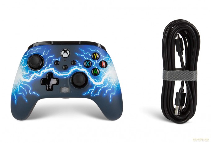 PowerA Enhanced Wired Xbox One Controller - Arc Lightning [GRA XBOX SERIES X]