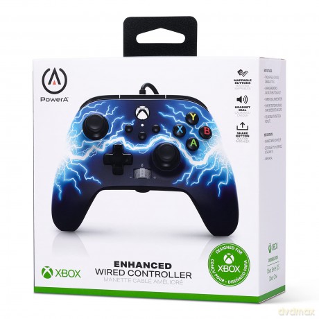 PowerA Enhanced Wired Xbox One Controller - Arc Lightning [GRA XBOX SERIES X]