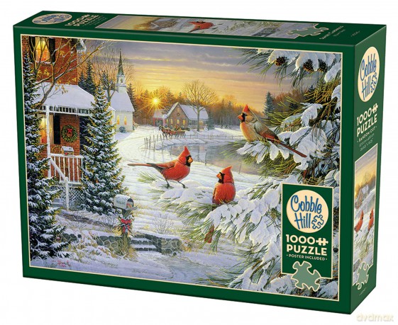 COBBLE HILL 1000 el. Kardynały szkarłatne 113571 [PUZZLE]