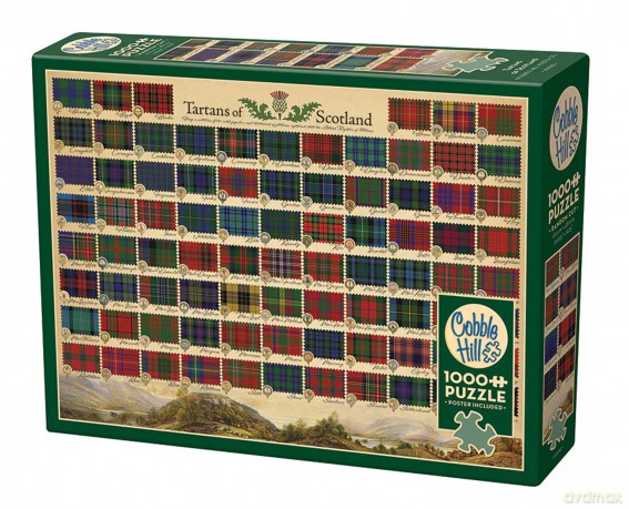 COBBLE HILL 1000 el. Szkockie tartany 113600 [PUZZLE]