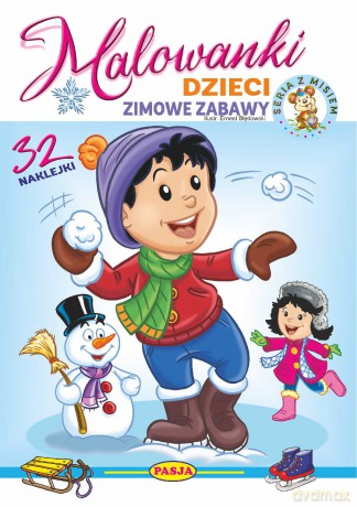 Dzieci - zimowe zabawy. Malowanki - Włodzimierz Kruszewski,Ernest Błędowski [KSIĄŻKA]