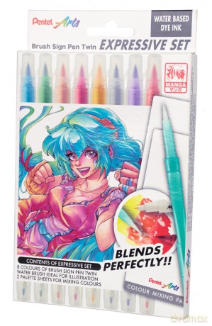 Pisaki pędzelkowe Brush SESW30-ST8MGPL 8 kolorów