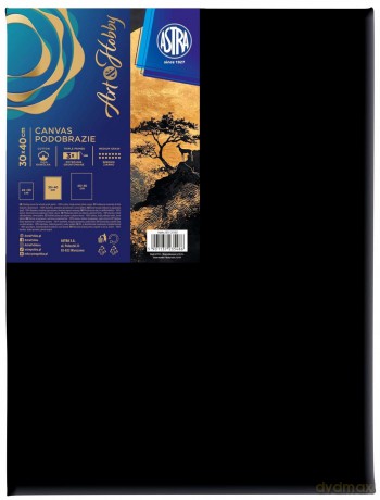 Podobrazie malarskie Astra czarne 30x40cm