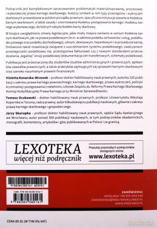 Prawo i postępowanie karne skarbowe - Violetta Konarska-Wrzosek,Tomasz Oczkowski,Jerzy Skorupka [KSIĄŻKA]