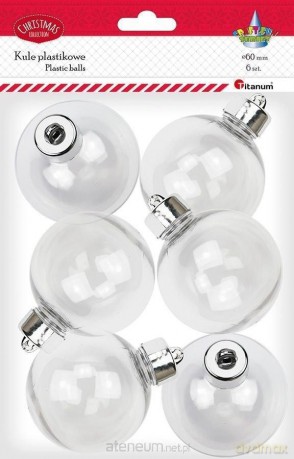 Bombki plastikowe kule 6cm 6szt