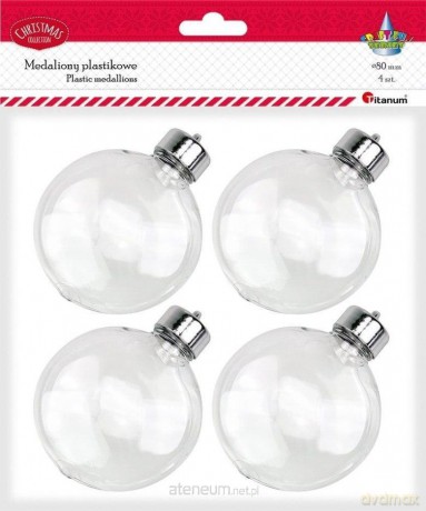 Bombki plastikowe kule 8cm 4szt