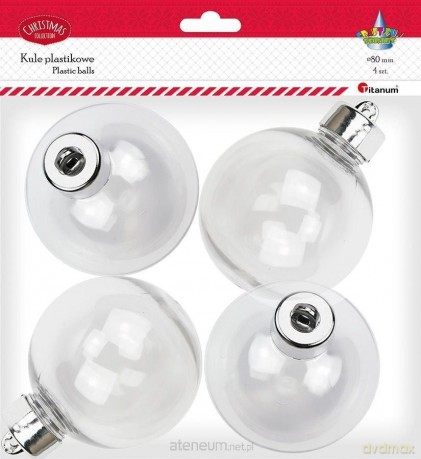 Bombki plastikowe kule 8cm 4szt