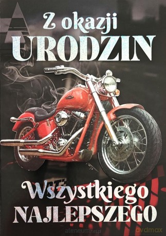 Karnet Urodziny męskie motocykl