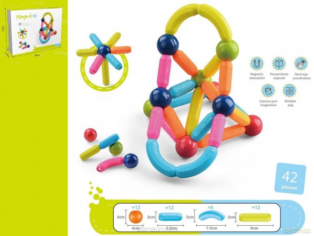 Klocki magnetyczne 42el [KLOCKI]