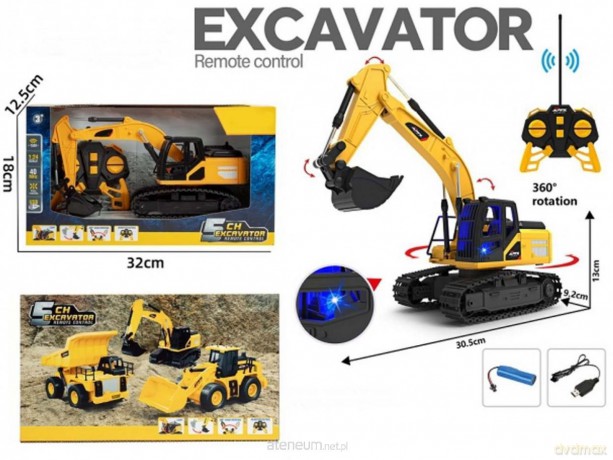 Koparka R/C 1:24 światło dźwięk ładowanie USB wind