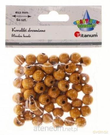 Koraliki drewniane jasno brązowe 60szt