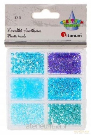 Koraliki plastikowe 6 rozmiarów 32g