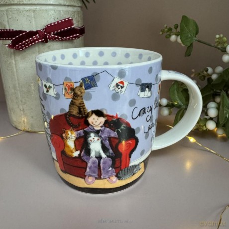 Kubek XM18 Crazy Cat Lady Kociara Święta
