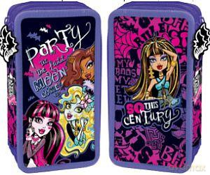 Piórnik Podwójny Z Wyposażeniem Monster High [SZKOŁA]