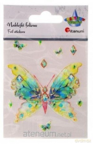 Naklejki foliowe motyl 75x89mm 9szt