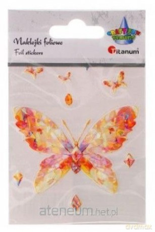 Naklejki foliowe motyl 77x55mm 9szt
