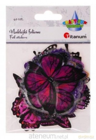 Naklejki foliowe motyle 40szt