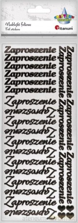 Naklejki foliowe napis Zaproszenie 28szt