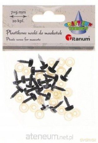Nosy do maskotek plastikowe trójkątne 9x7mm 20szt