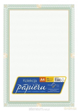 Papier ozdobny A4 certyfikat dyplom 170g/m2 25ar
